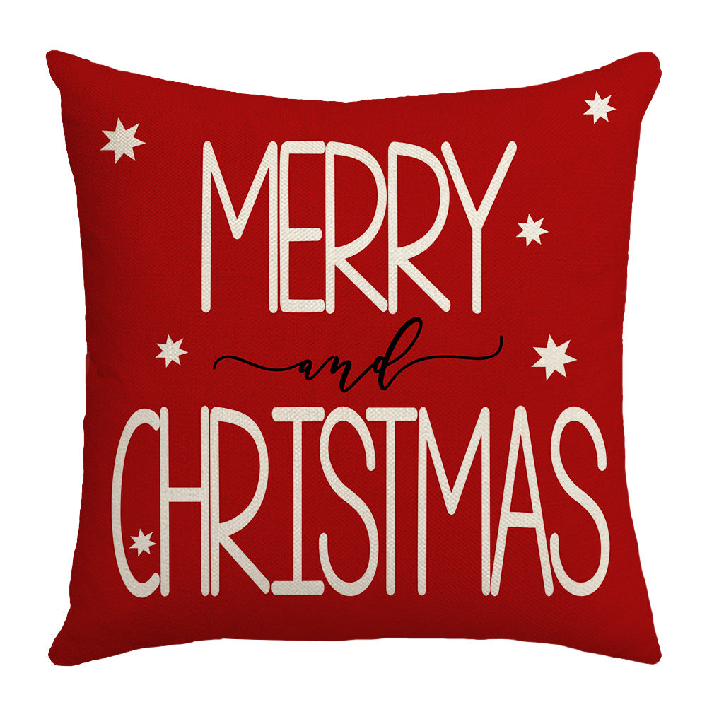Christmas Pillow Red Christmas Tree Snowflake Home Decoration Pillow Set