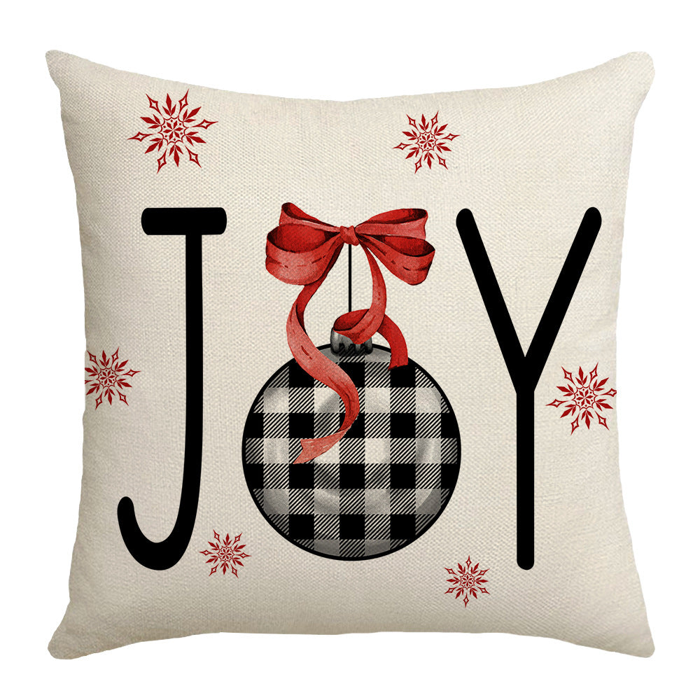 Christmas Pillow Red Christmas Tree Snowflake Home Decoration Pillow Set